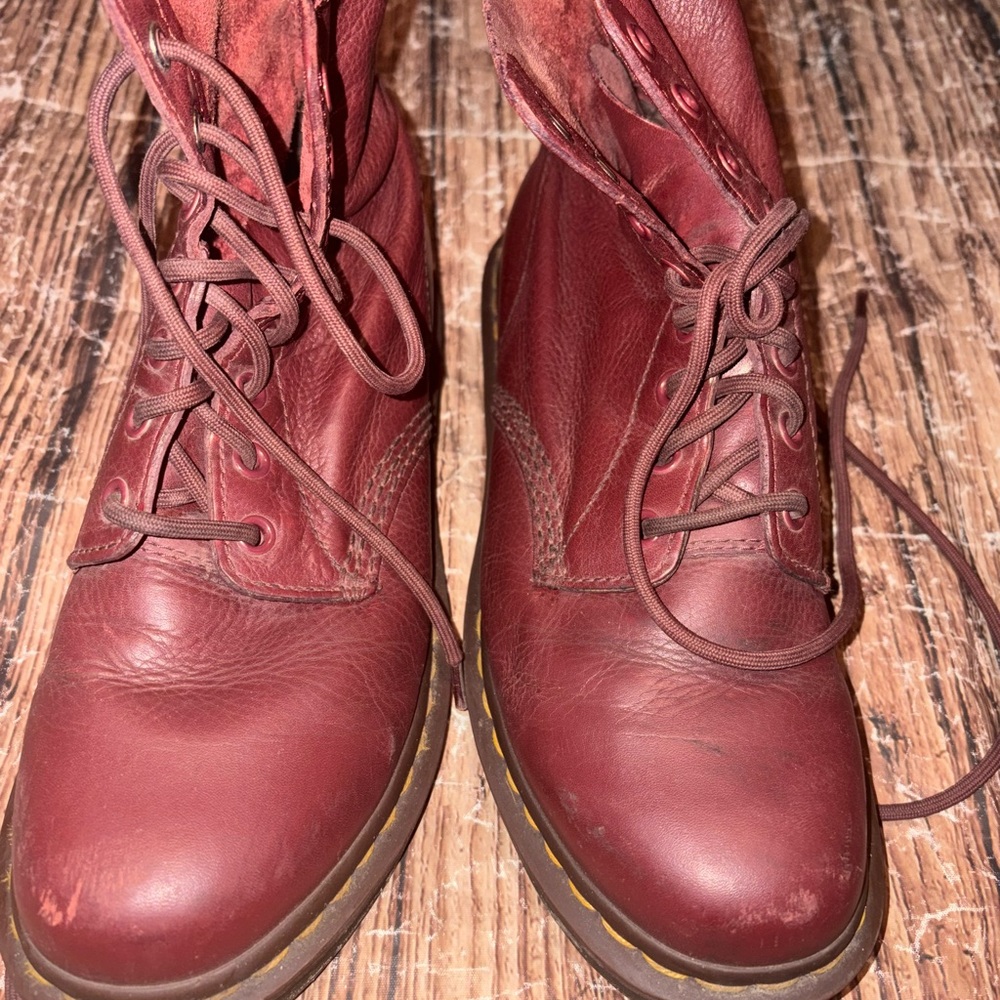 DR.MARTENS 1460 Pascal VIRGINIA CHERRY RED Boots 8